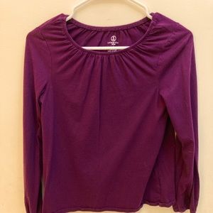 Girls Purple Long Sleeve Shirt